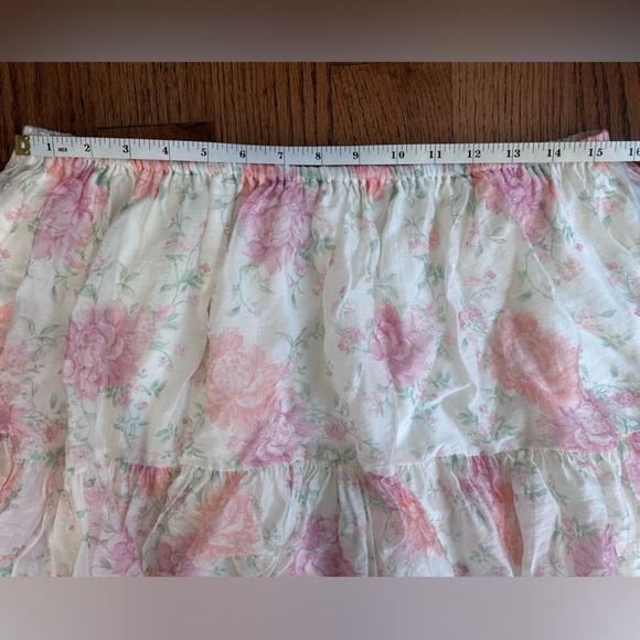 H&M FLOUNCED FLORAL MINI SKIRT - Picture 5 of 8